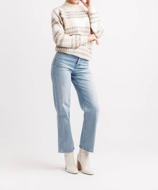 Papillon - Snowfall Chic Textured Mock Neck Sweater