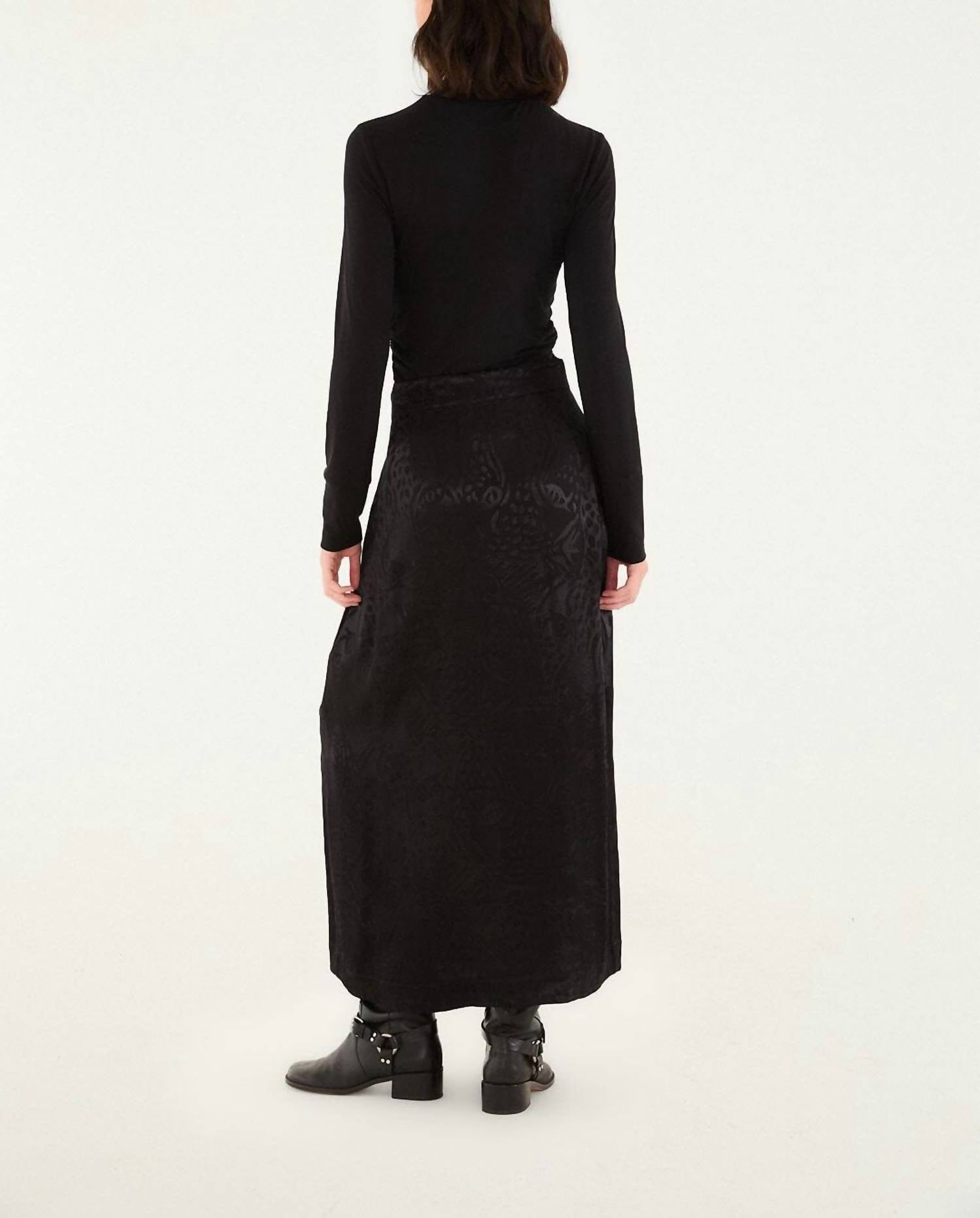Farm Rio - Midnight Leopards Jacquard Maxi Skirt