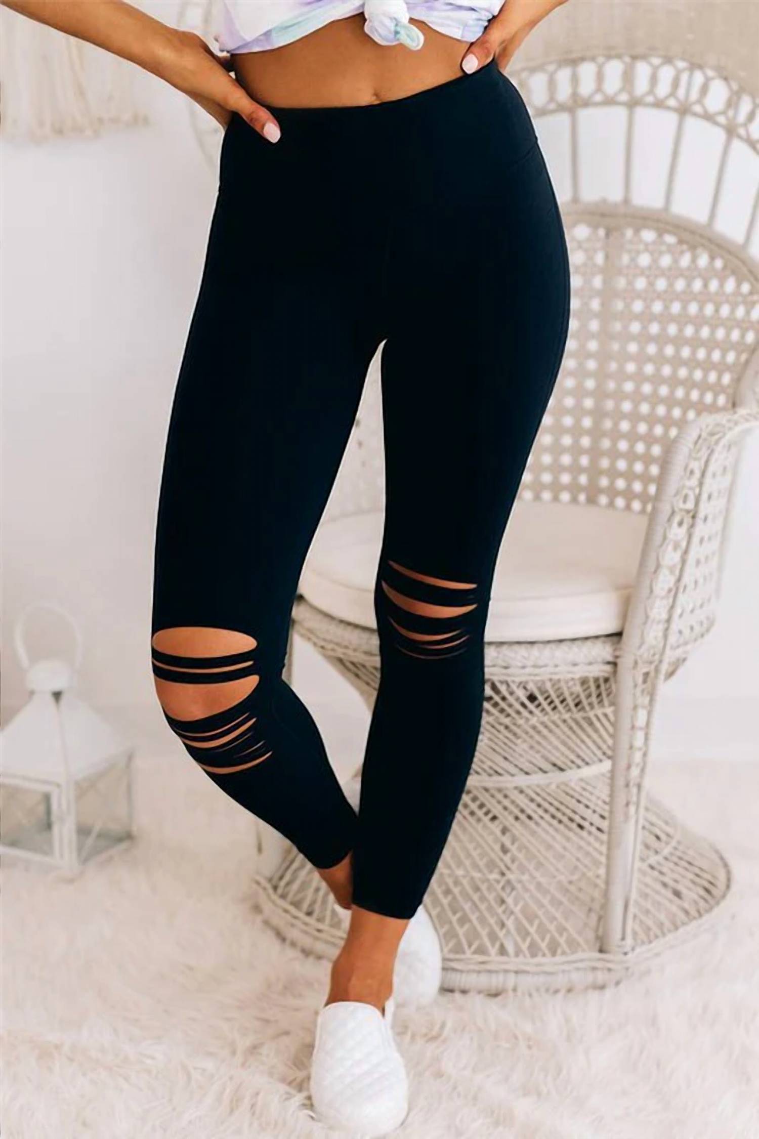 Shewin - Laser Cut Leggings