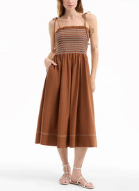 Veronica Beard - Kaela Smocked Midi Dress