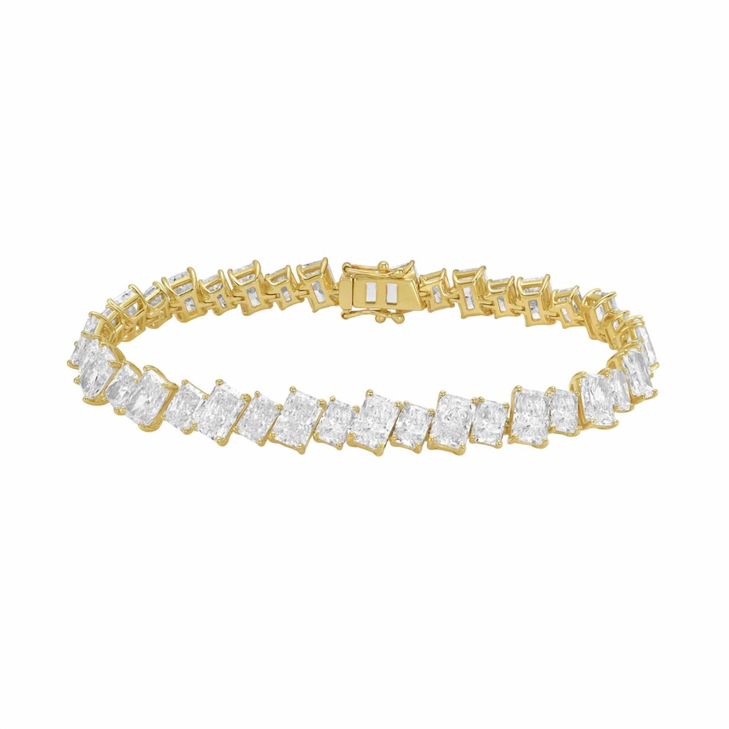 Diana M Jewels - Women's Radiant Lab-Grown Diamond Tennis Bracelet (35.00 Ct) - Signature