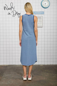Nyland - Briar Washed Stripe Sleeveless Tank Midi Dress