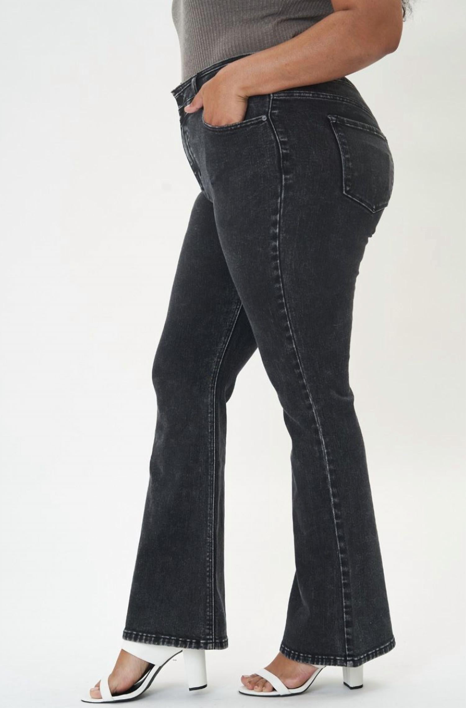 Kancan - Jovi Ultra High Rise Flare Jeans - Plus Size