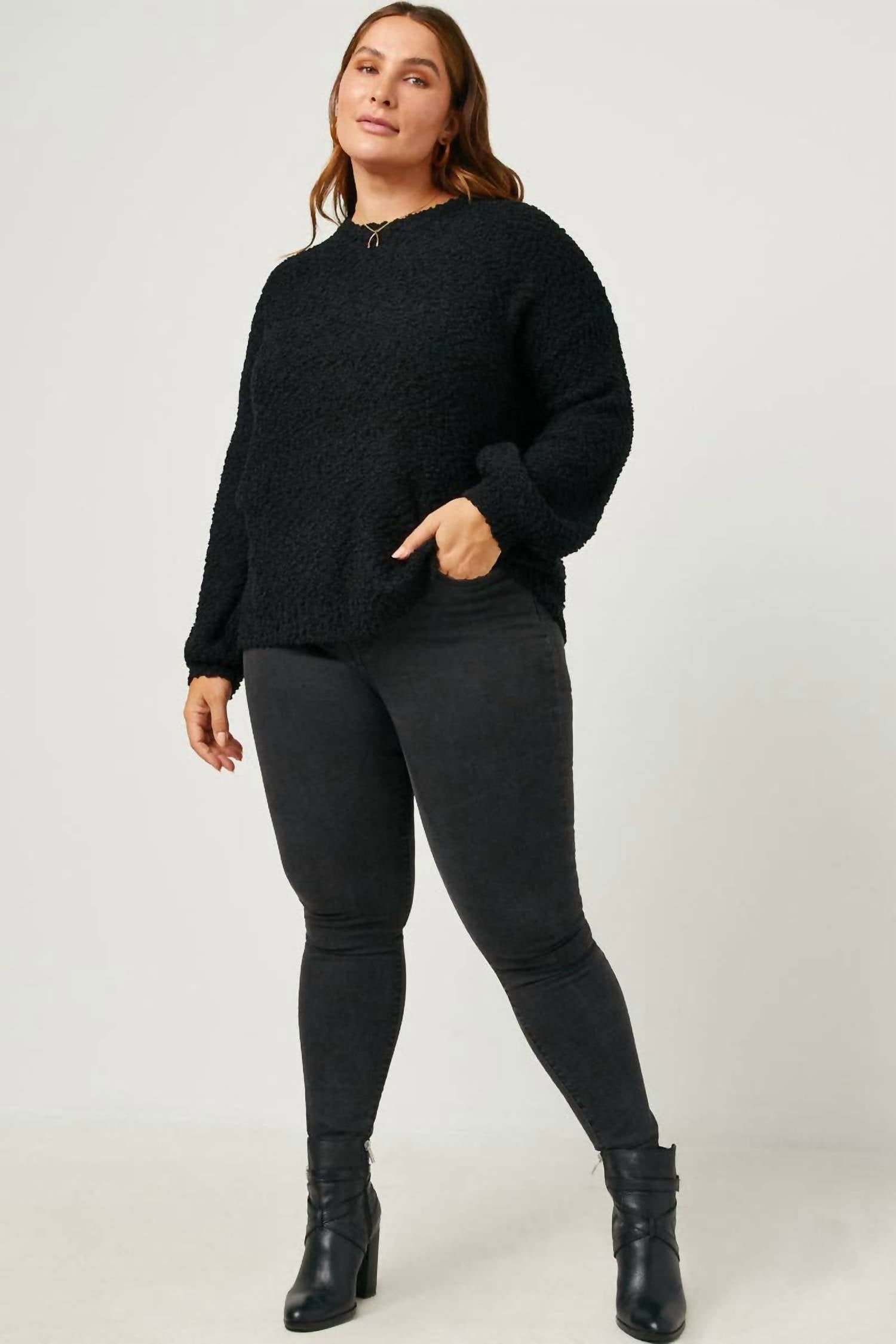 Hayden La - Popcorn Knit Pullover Sweater