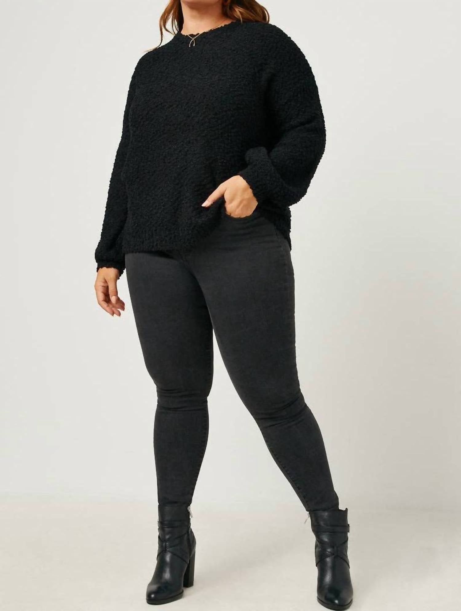 Hayden La - Popcorn Knit Pullover Sweater