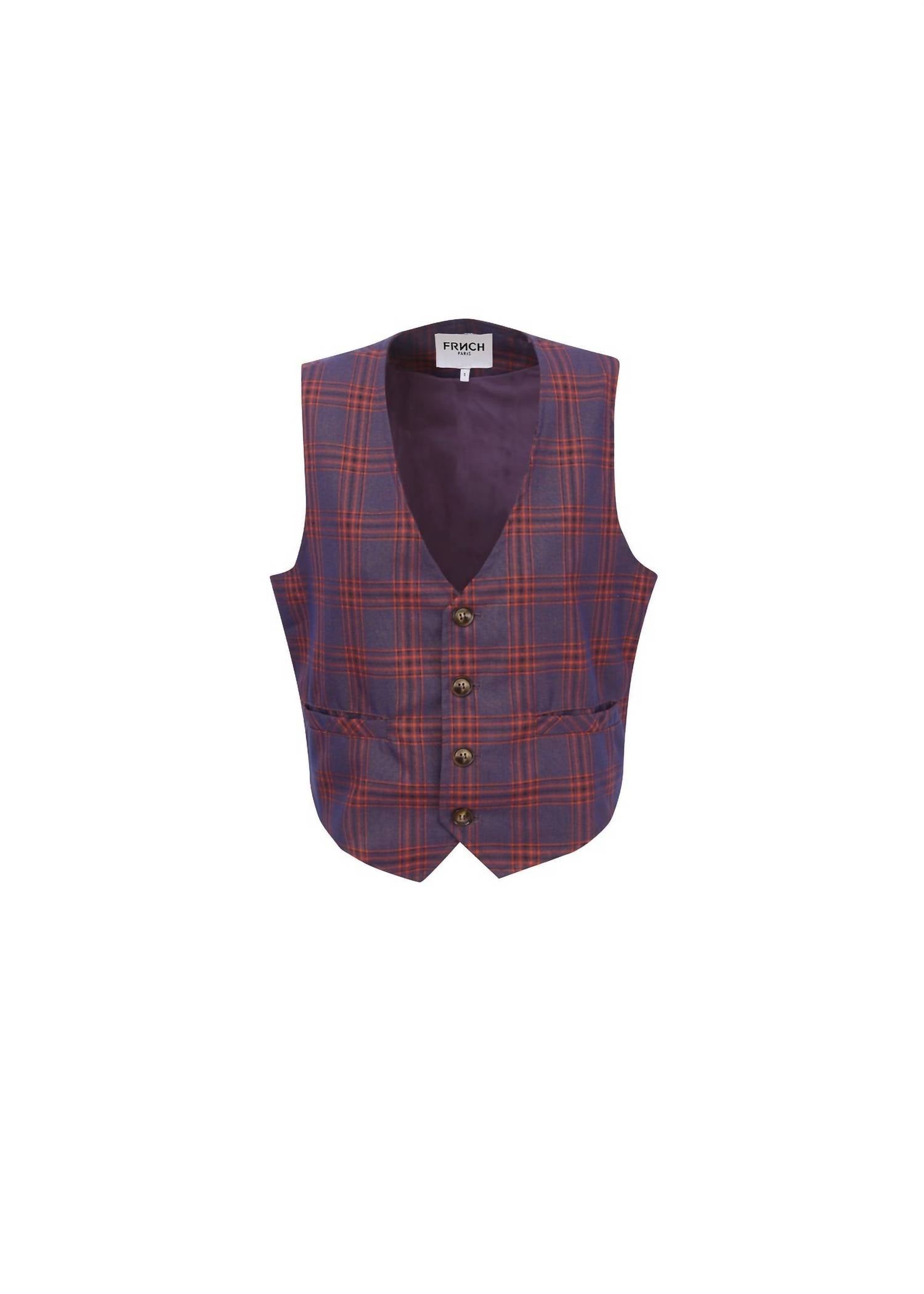 Frnch - PRINT ALIX BUTTON-FRONT VEST