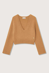 Ganni - Deep V-neck Sweater