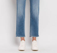 FLYING MONKEY Mid Rise Crop Straight Jean in stately - women's jeans - view 6