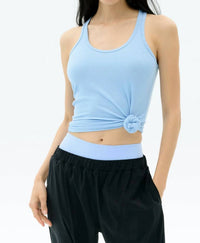 SPLITS59 Ashby Rib Tank in skylight - women's tank top