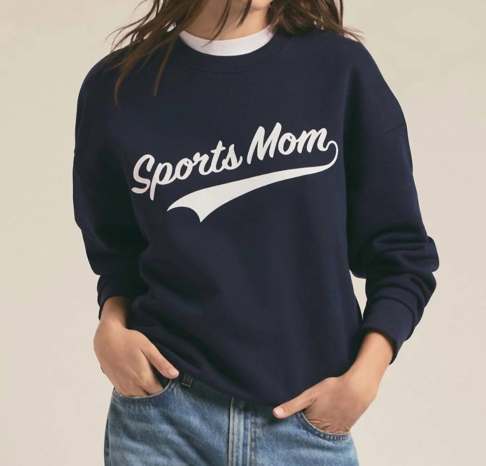 Favorite Daughter Sports Mom Sweatshirt in navy 1 - women's sweater