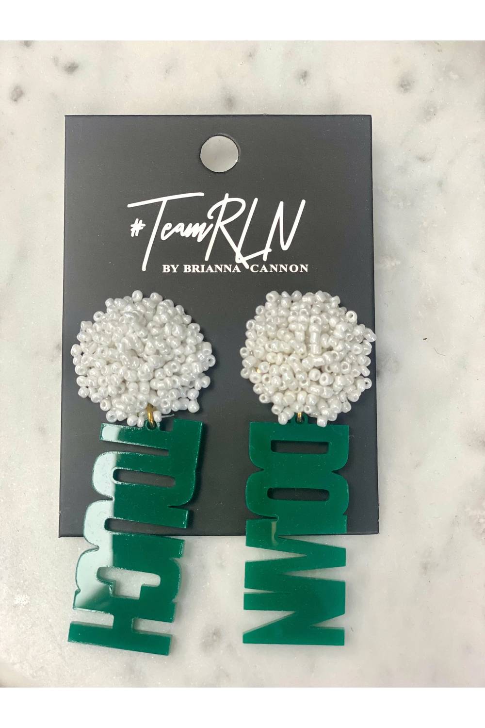 Brianna Cannon - Women's Touch Down Earrings With Beaded Top