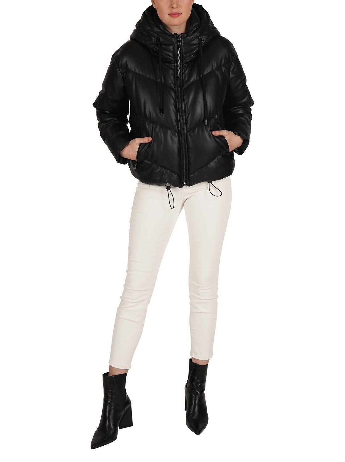 Love Token - Long Lseeve Hooded Puffer Jacket