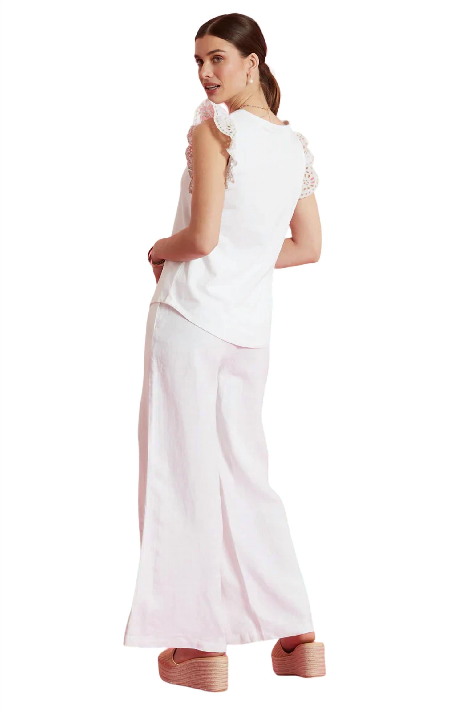 Tyler Boe - Erin Eyelet Sleeve Tee Top