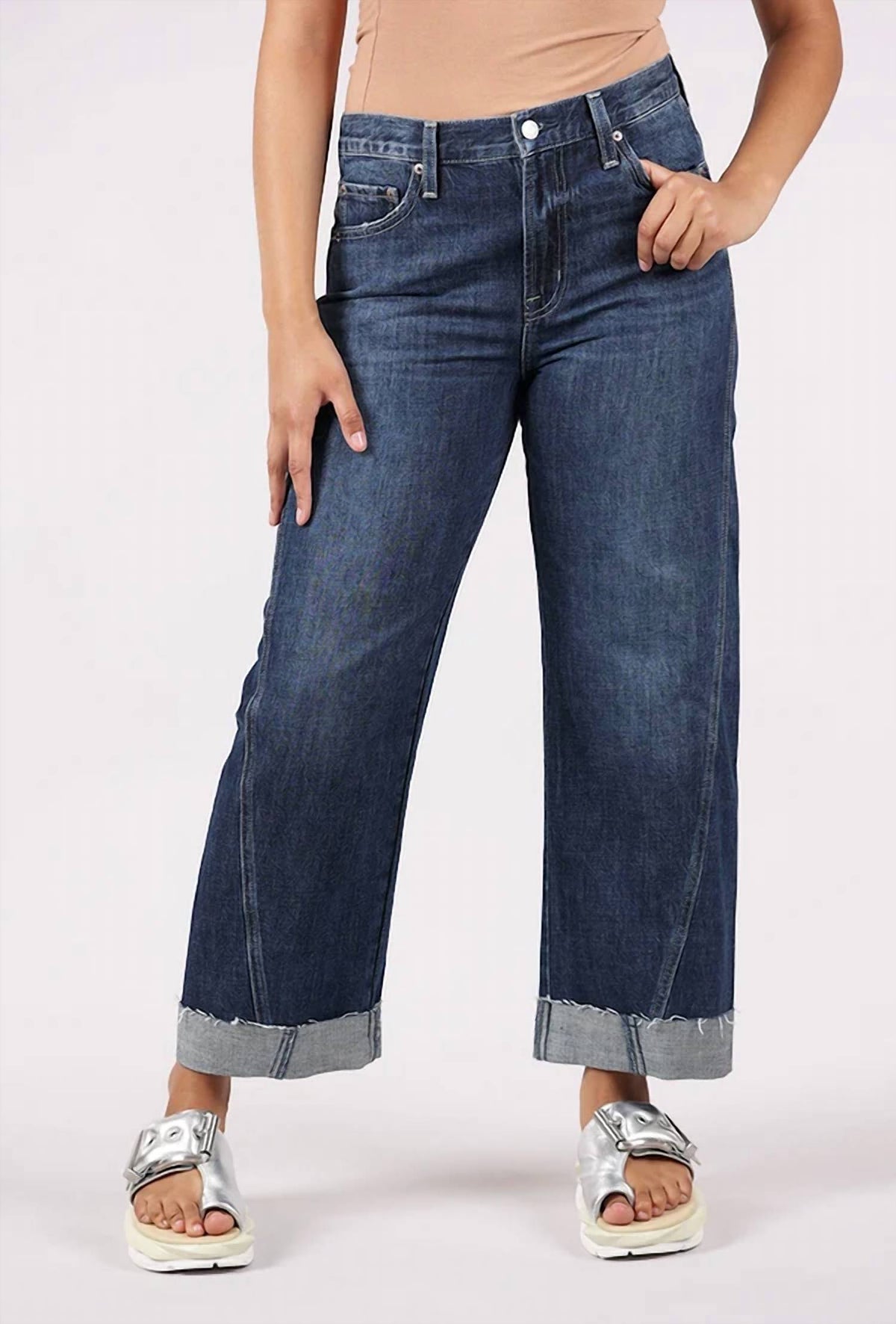 Pistola - Kacey Mid Rise Cuffed Boyfriend Jeans