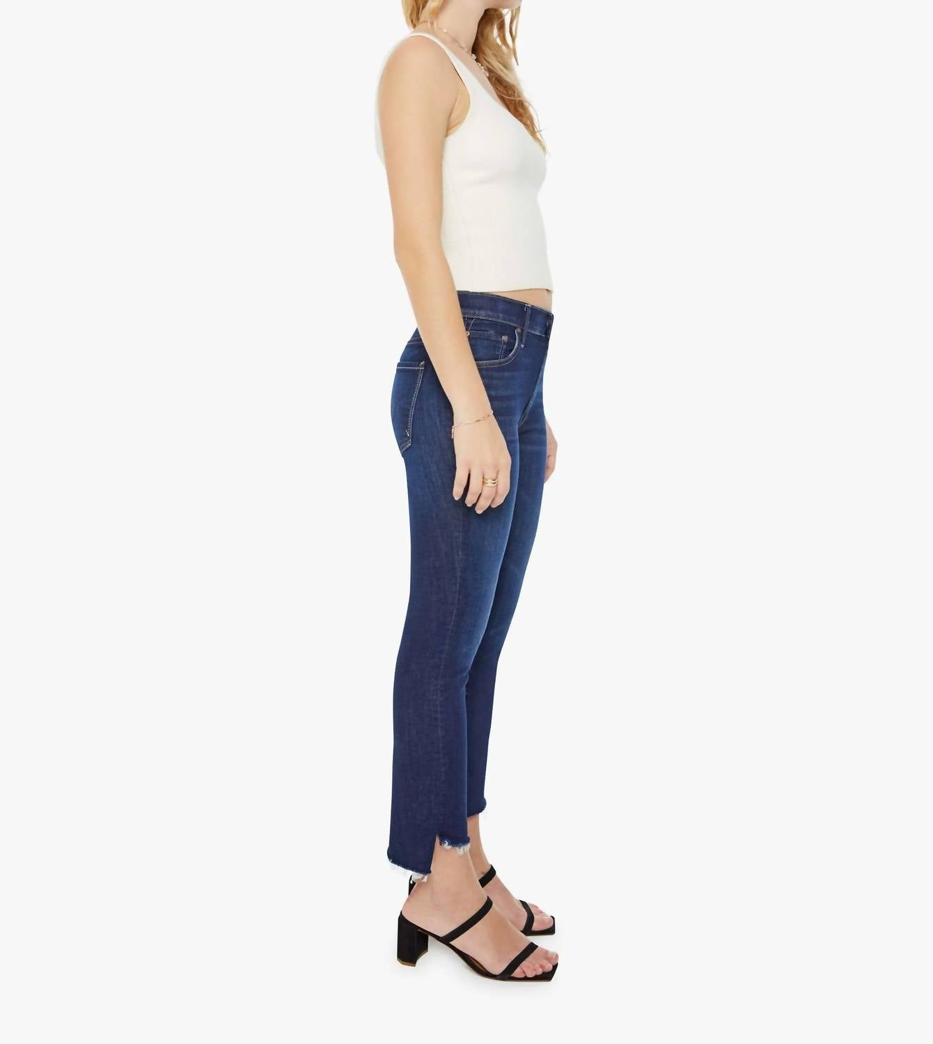 Mother - Lil Insider Crop Step Jean