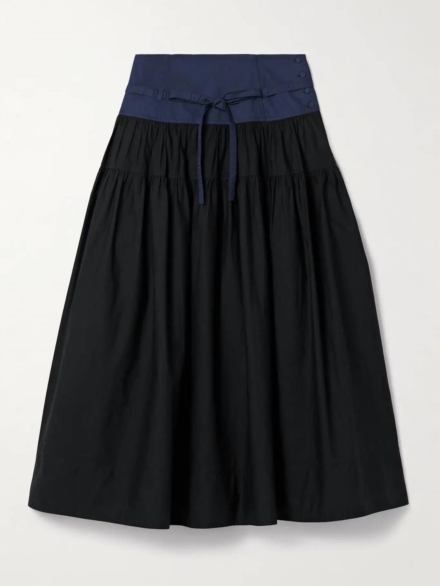 Ulla Johnson - Angeline Tie-detailed Gathered Midi Skirt