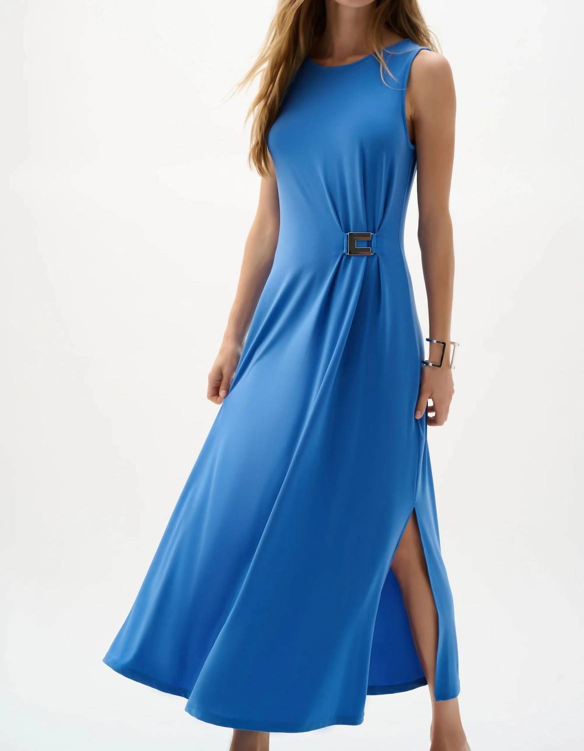 Joseph Ribkoff - Drape Side Slit Sleeveless Maxi Dress