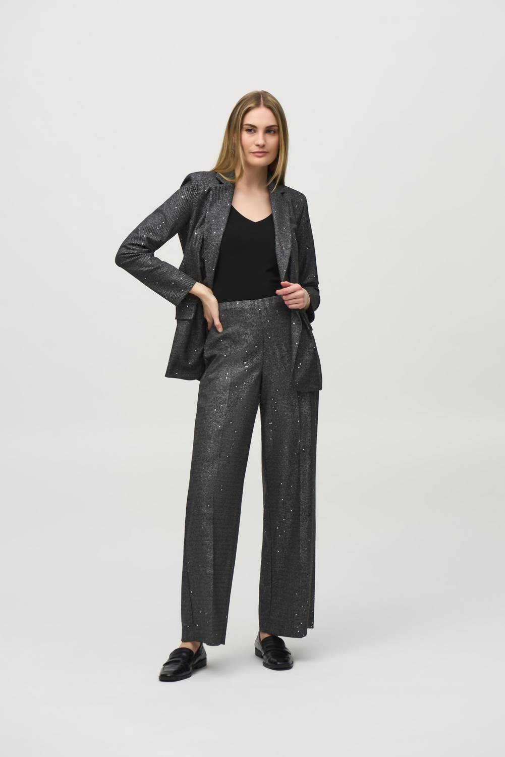 Joseph Ribkoff - WIDE LEG SEQUIN PANT