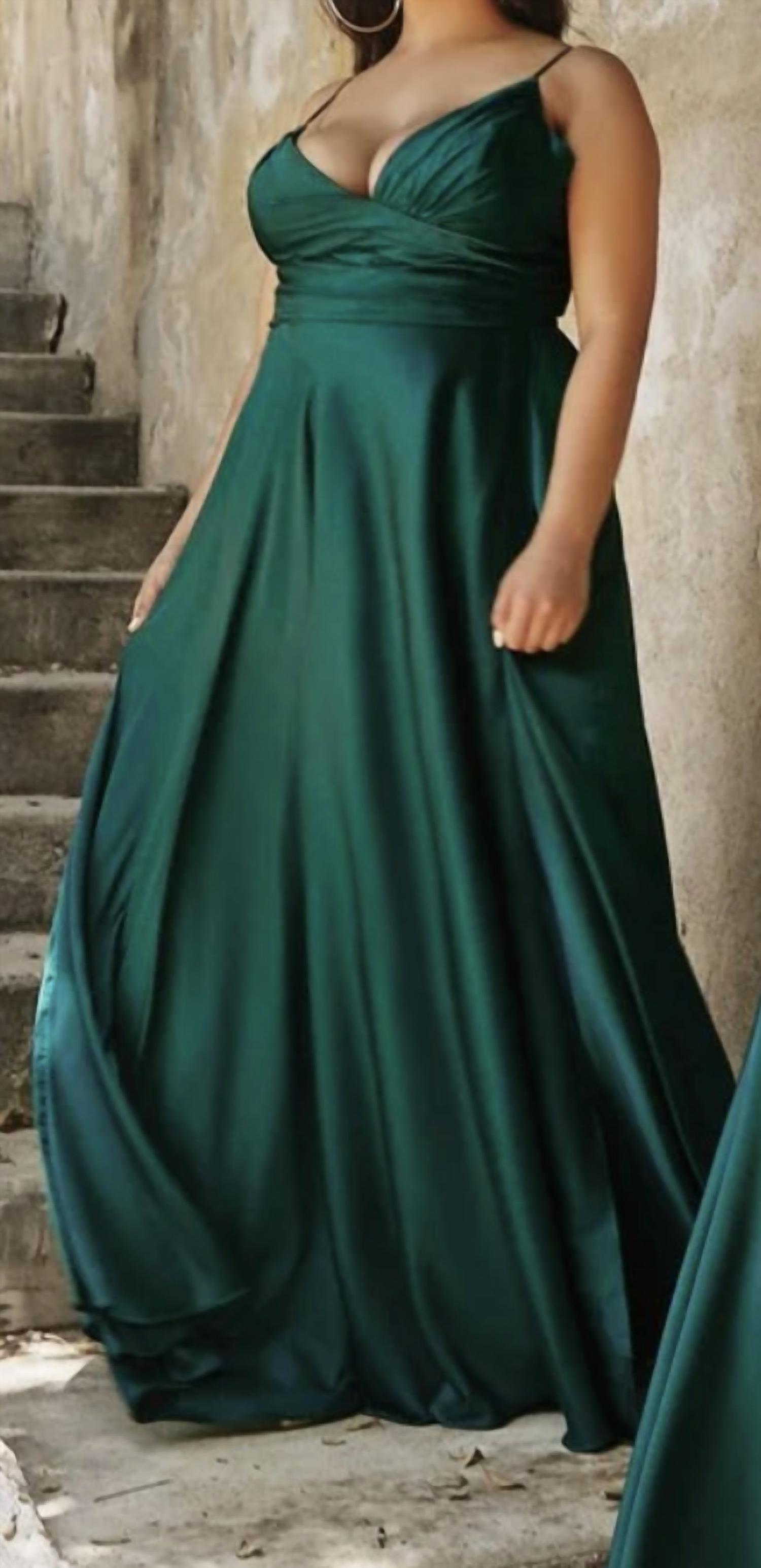Ladivine - Fitted Bodice A-line Maxi Skirt Dress