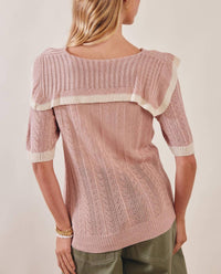 Listicle - Knit Sailor Collar Ribbon Top