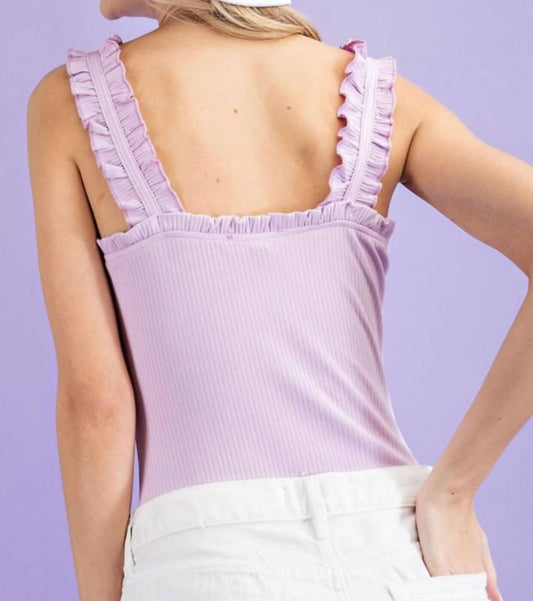 Ee:Some - Jameson Ruffle Tank Bodysuit