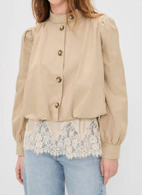 Line And Dot - Hemlock Gathered Trench Coat