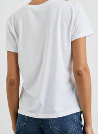 Rails Short Sleeve Classic Crew T-Shirt in white - women's t-shirt - detail view