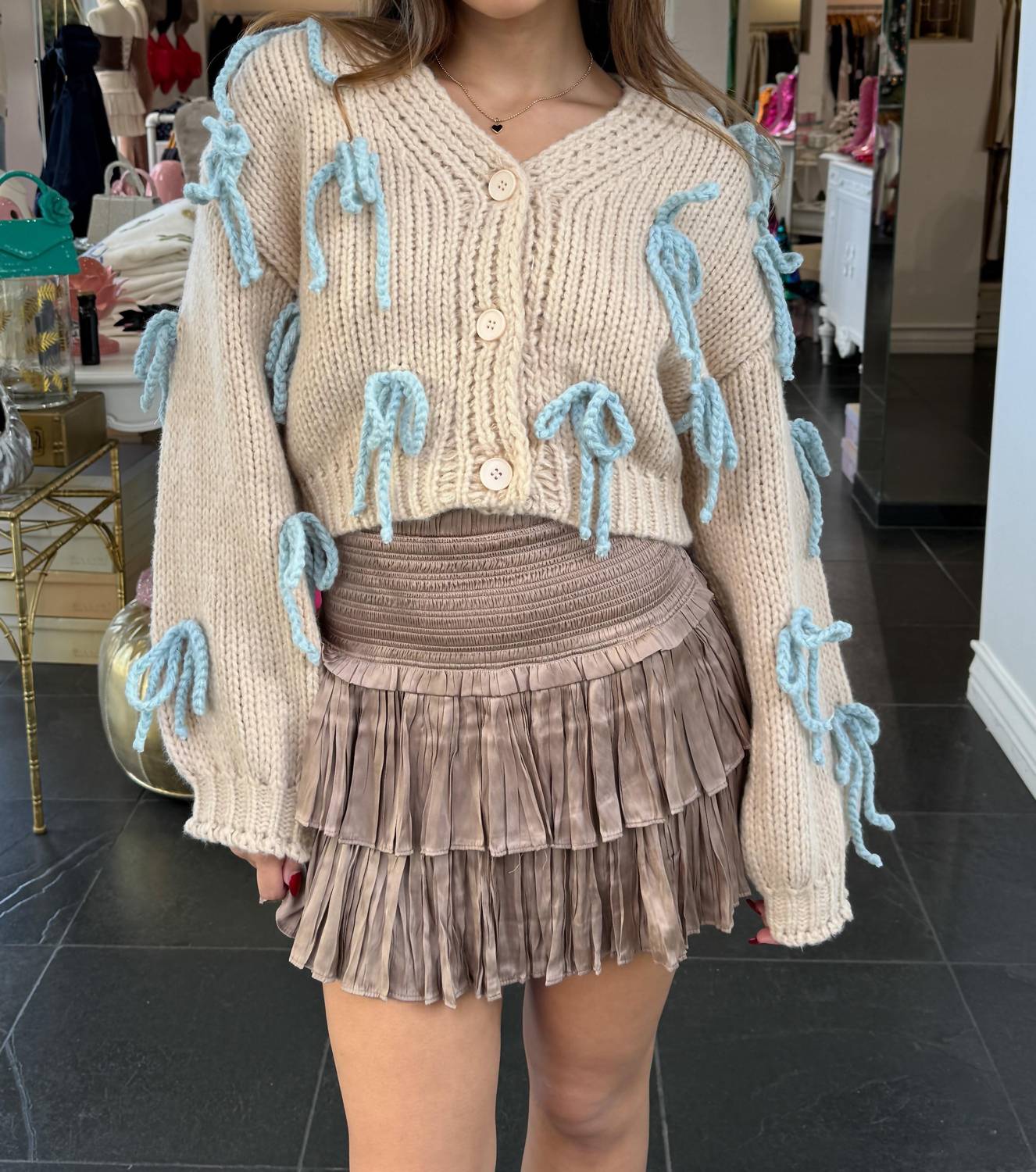 Pretty Garbage - Juniper Bow Cardigan