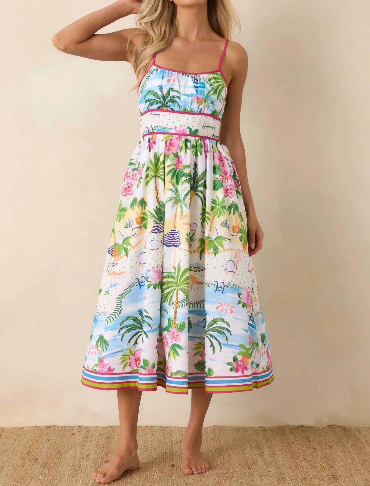 Paradisa - Catalina Poolside Print Midi Dress