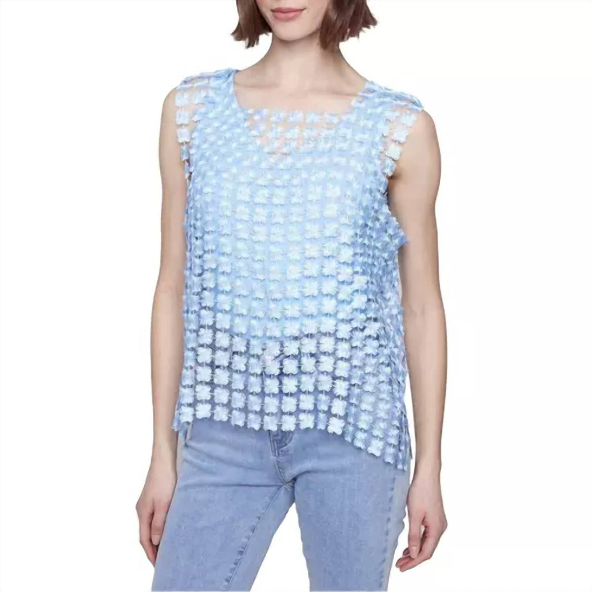 Charlie B - Crochet Sleeveless Square Neck Top