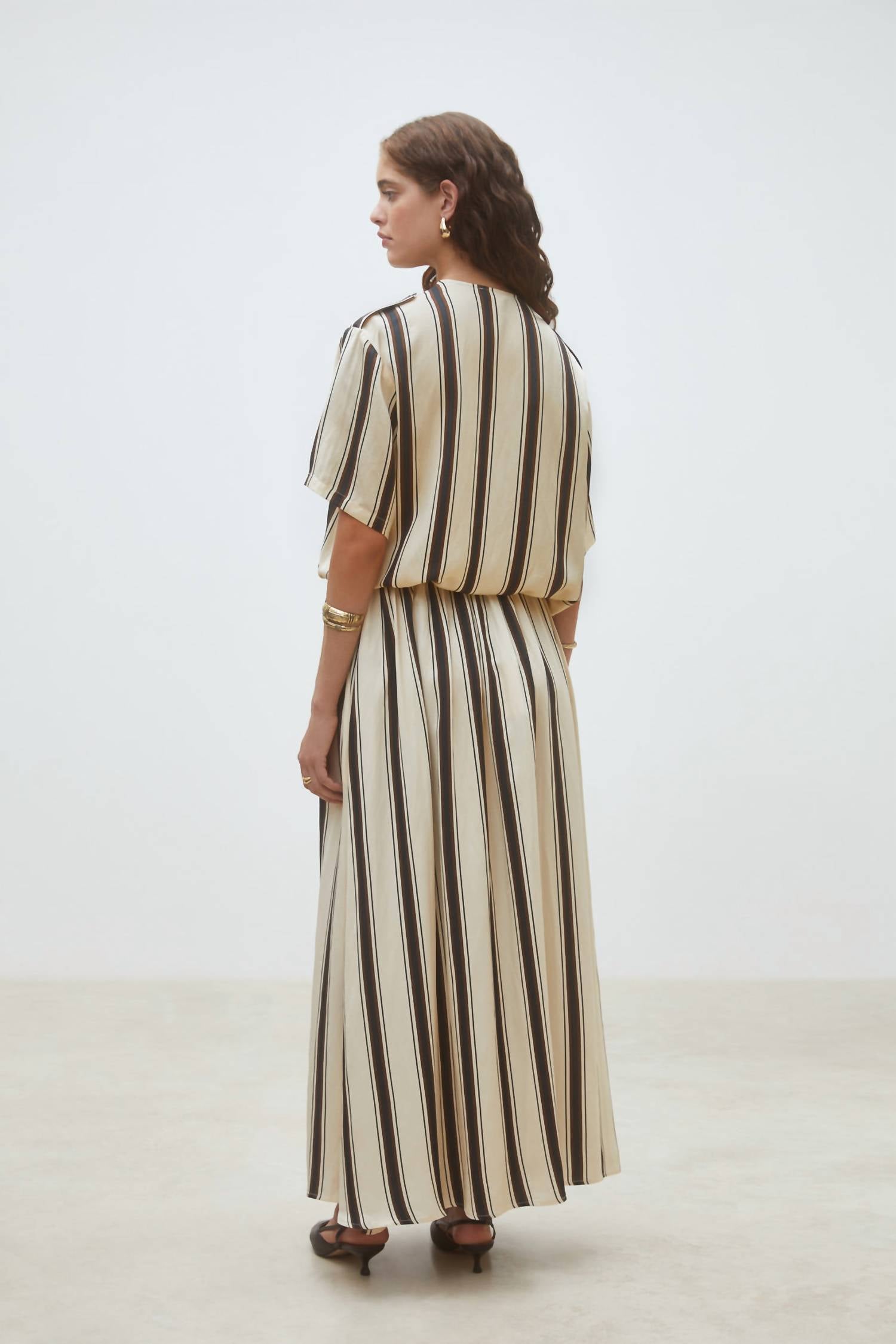 Suncoo - Lucille Striped Button-front Top