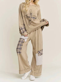J. Her Distressed Star Patch Set in natural - women's sleepwear