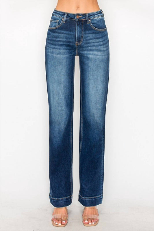 Risen - High Rise Straight Jeans Dark