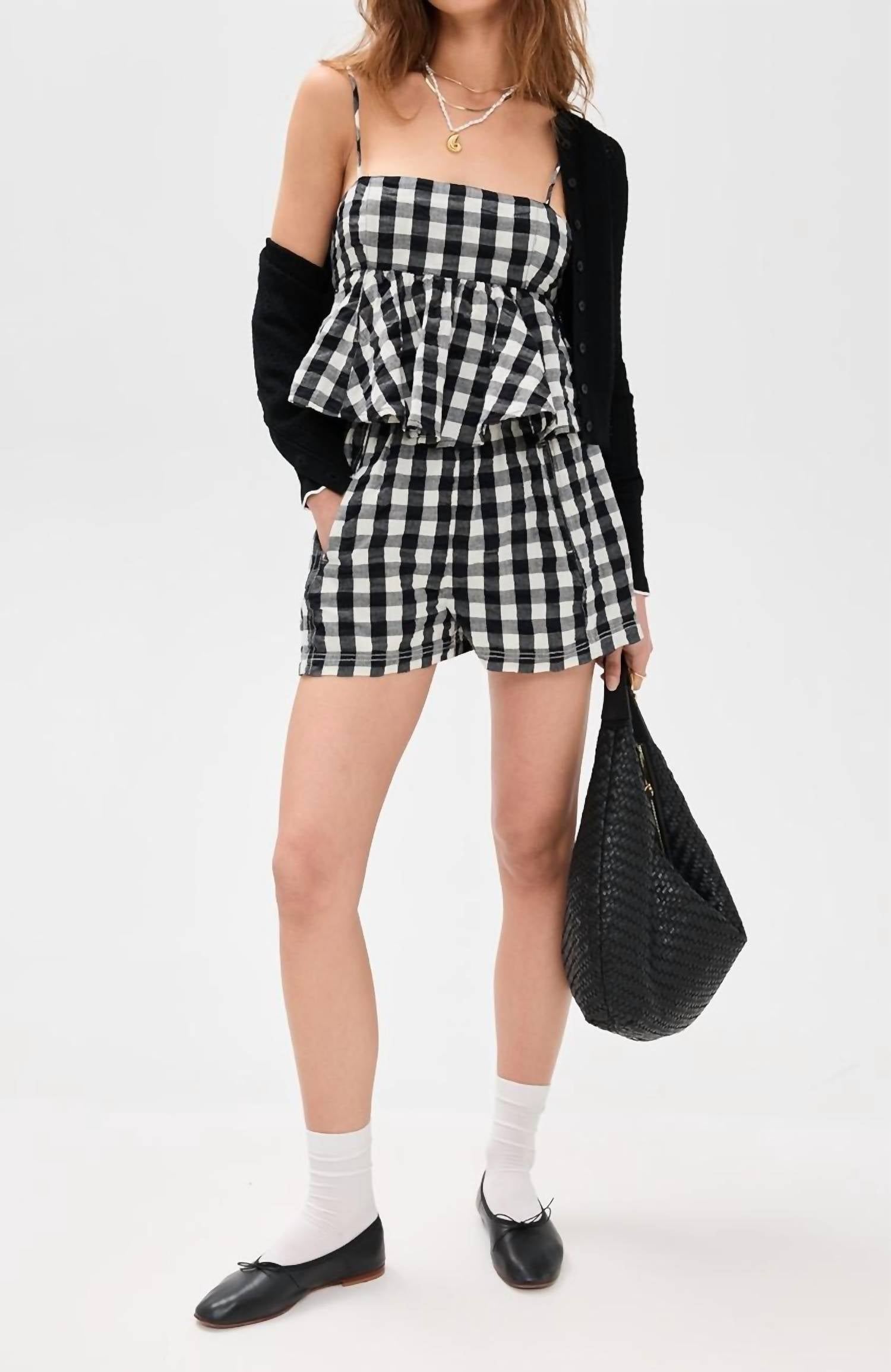 Free People - Get Free Seersucker Pull On Shorts