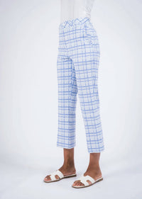 Lisette L - Pastel Grid Crop Trousers
