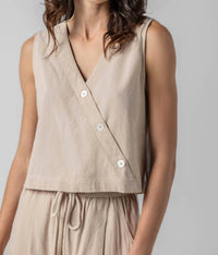 Lilla P - Cross Front Sleeveless Top