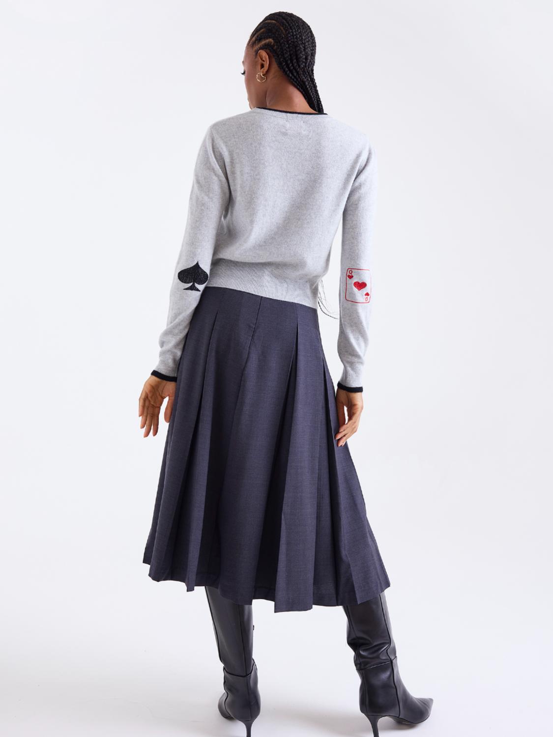 Brodie Cashmere - Queen Of Hearts Crew Neck Jumper