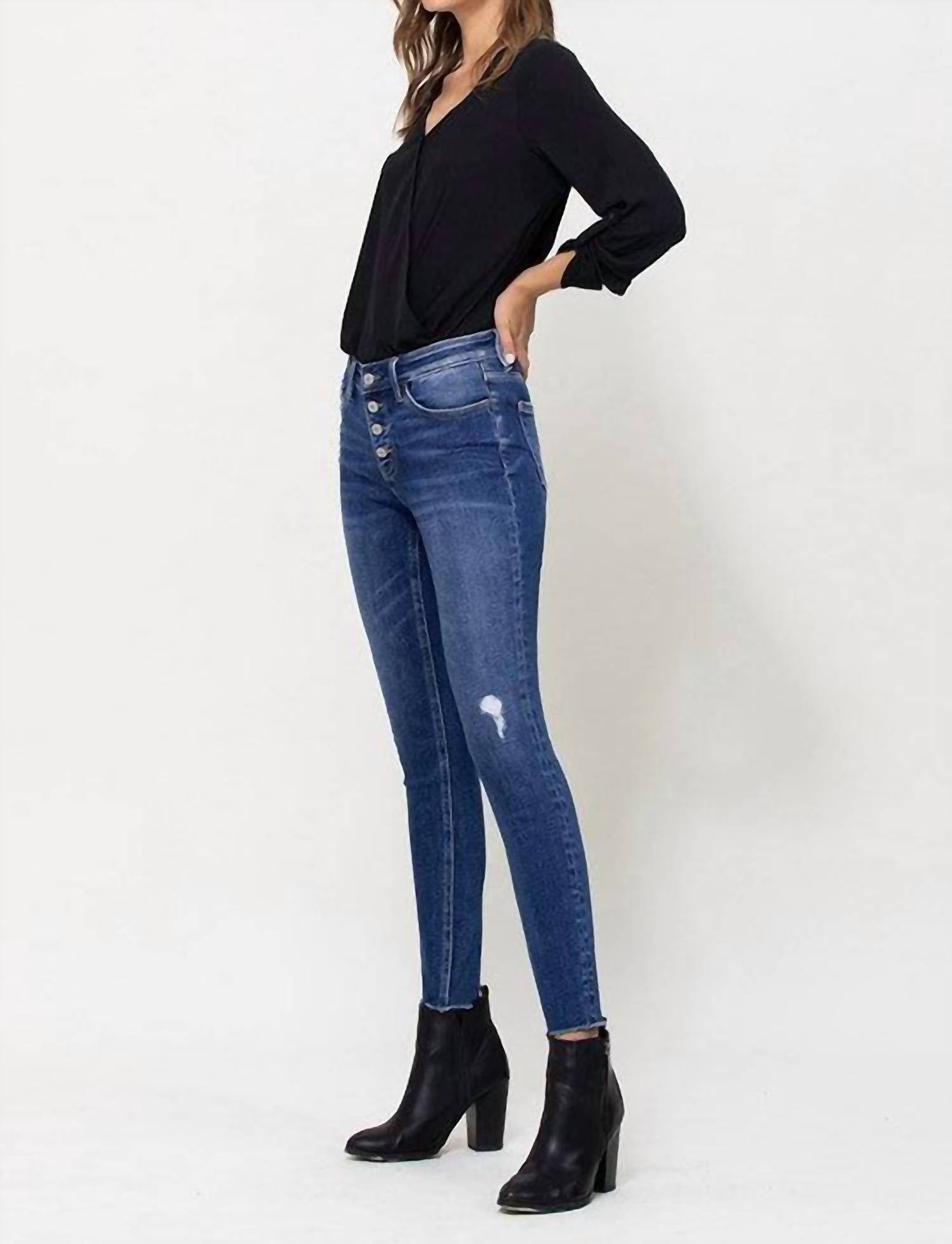 Flying Monkey - Surfs Up Mid Rise Ankle Skinny Jean