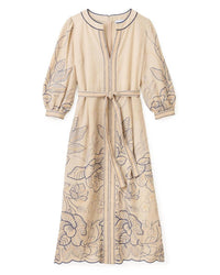 Cartolina Nantucket Sandy Midi Dress in natural - women's dress - view 5