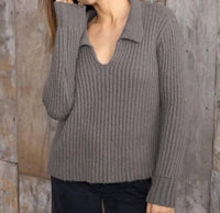 Wooden Ships - Teddy Cropped Polo Chunky Sweater