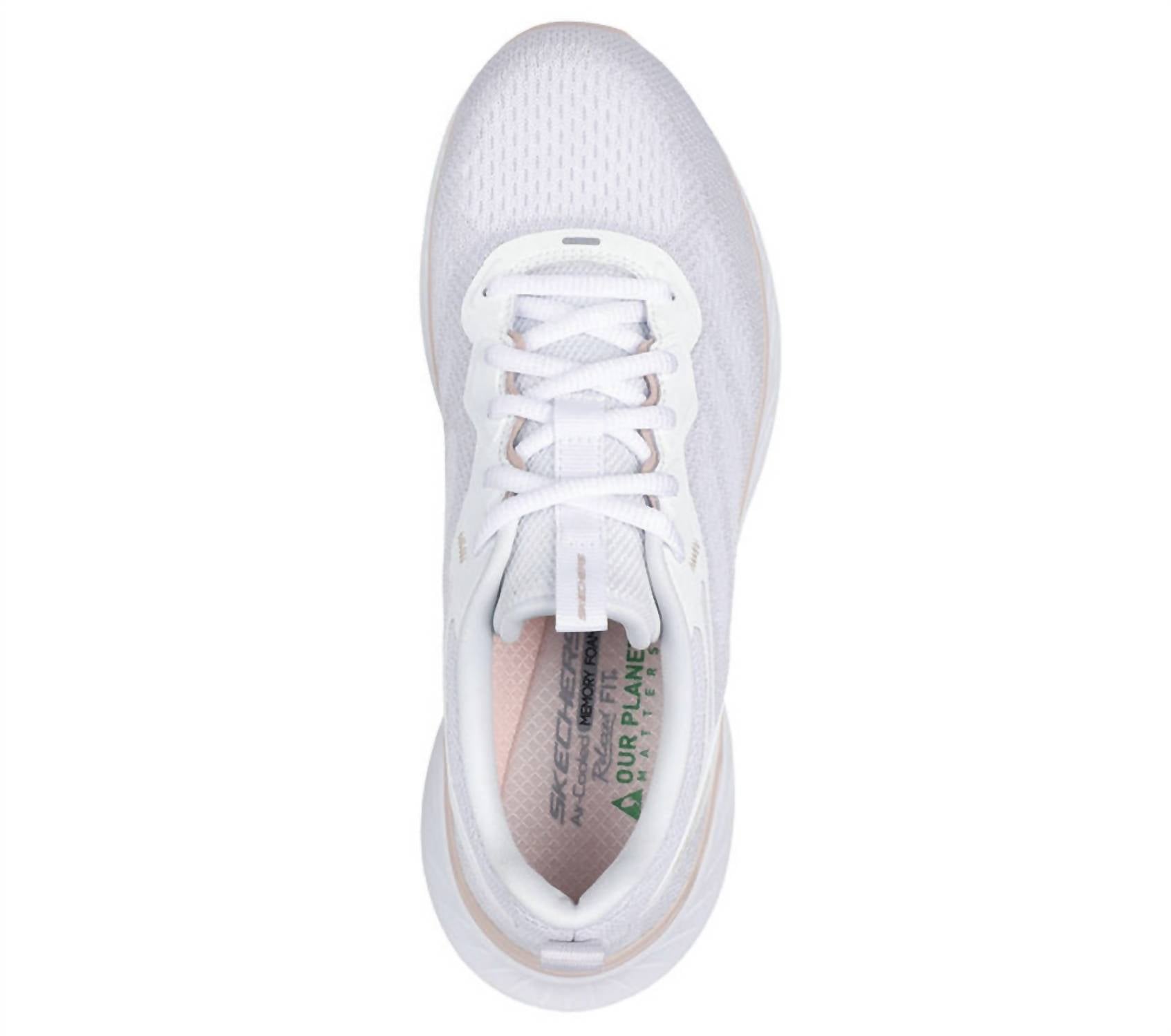 Skechers Women's Edgeride-power Flow Shoes in white natural - women's sneaker - detail view