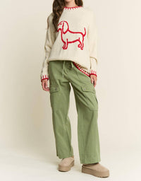 J.Nna - Puppy Accent Sweater Top