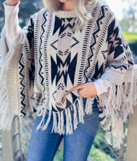 Amoli - Prairie Moon Knit Tassel Top