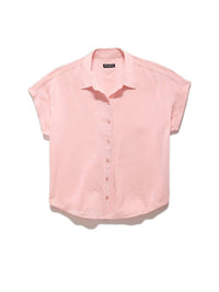 Flags & Anthem Frannie Dolman Shirt in coral - women's long sleeve top - detail view