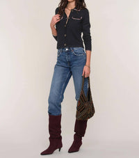 heartloom Kailyn Collared Cardigan in black - women's cardigan - alternate view