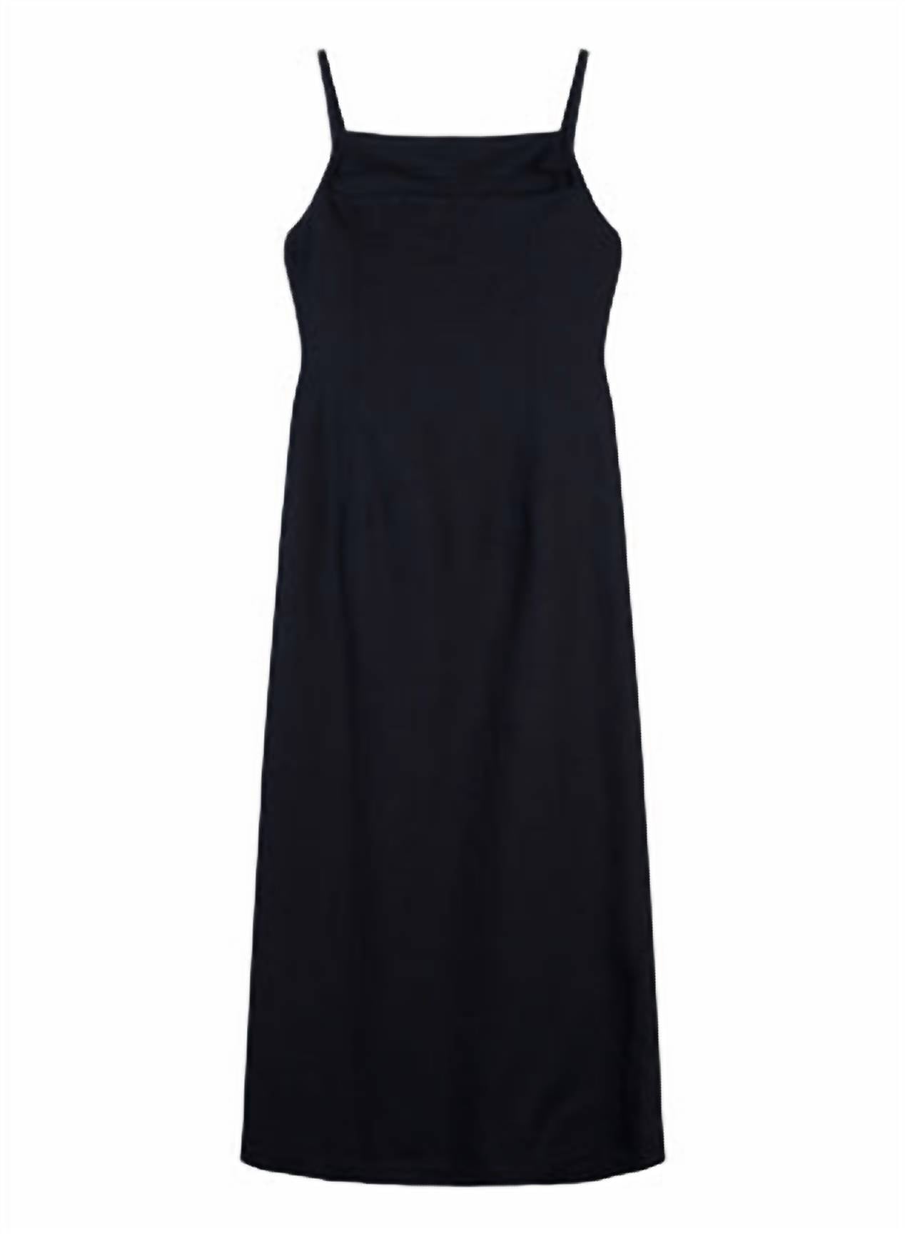 Tela Women's Ninfa Midi Dress in black - women's dress - detail view