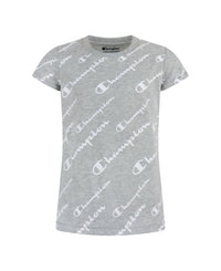Champion - Little Girls Script All Over Print T-shirt