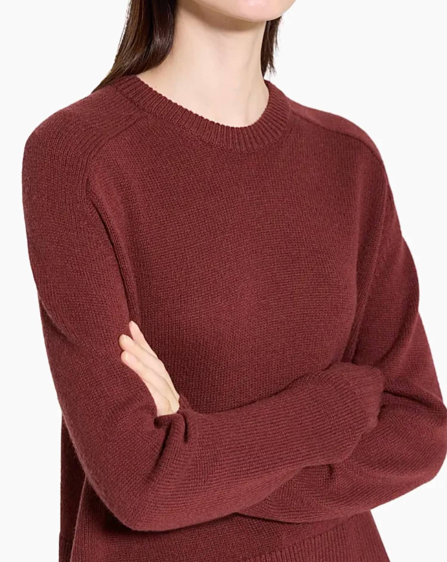 Theory - Cropped Cordovan Cashmere Sweater