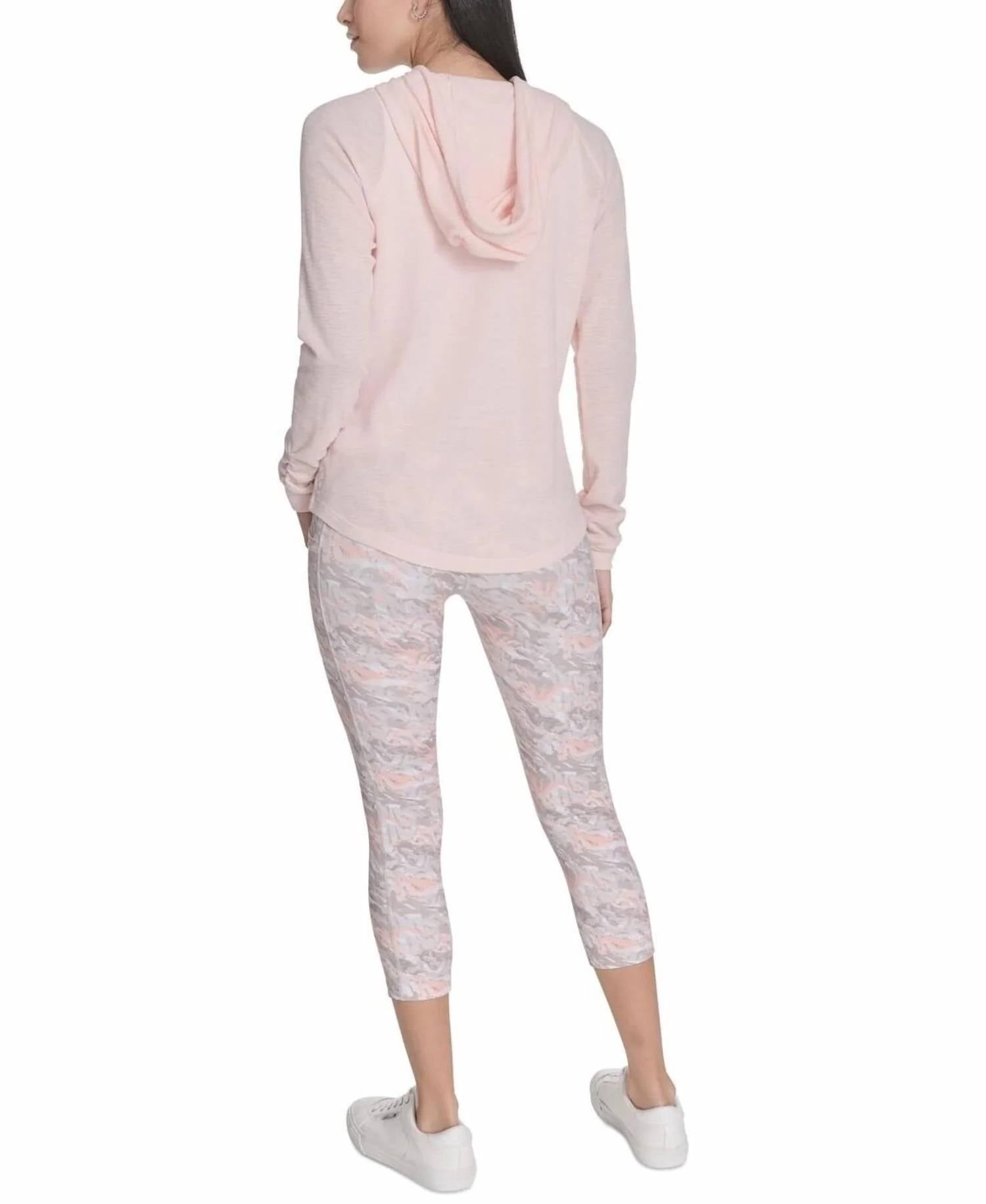 Calvin Klein - Performance Ruched-sleeve Zip Hoodie