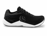 Topo Athletic Women's Ultrafly 5 Shoe in black white 1 - women's shoe - detail view
